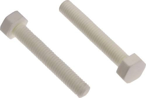 PB Fastener Sechskantschraube M6 aus Keramik in Weiß, Länge: 20 mm - Bild 1