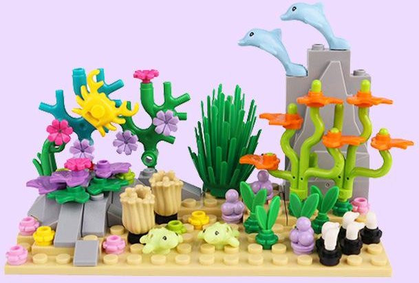 Unterwasserwelt Meerestiere Baustein-Set DIY Spielzeug 6-12 Jahre - Bild 1