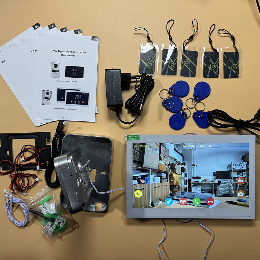 Tuya Smart HD Video-Türsprechanlage mit 10 Zoll Touchscreen, 1080P IR-Türklingel, 5G WLAN und App-Steuerung, Farbe: Weiß - Bild 3
