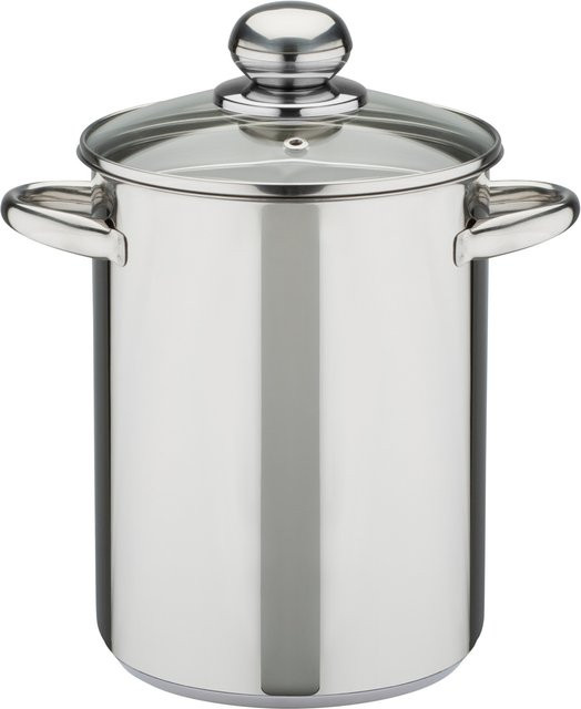 GSW Spargeltopf und Spaghettitopf mit Glasdeckel, 3-teilig, Silber - Bild 1