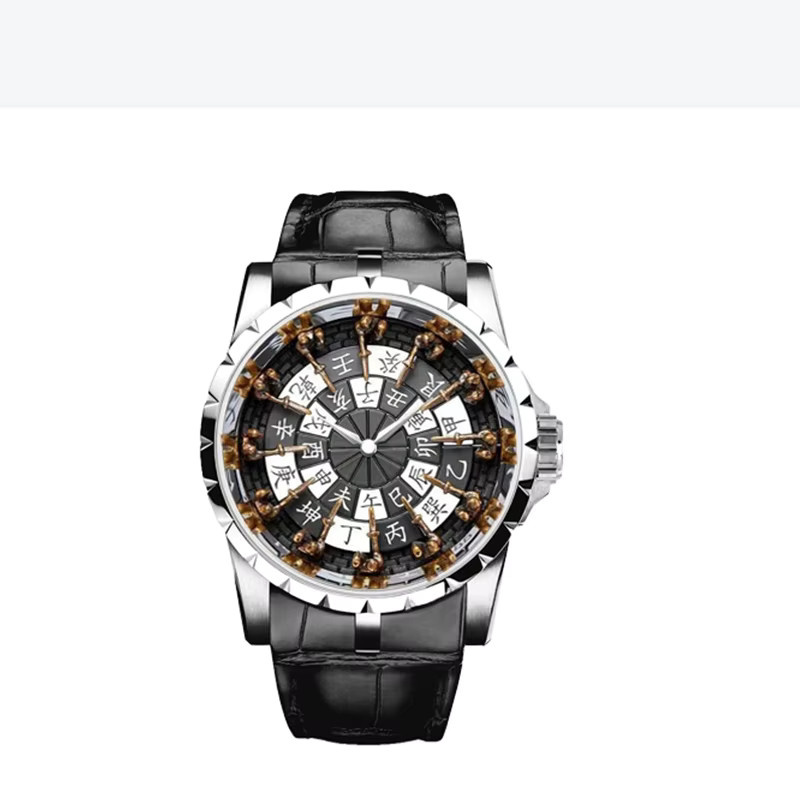 CAROTIF Armbanduhr Quarz, Leder, Silber, Schwarz, Herren - Bild 7