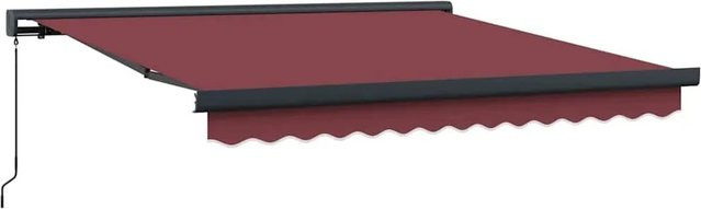 vidaXL Markise manuell Weinrot B: 300 cm, H: 250 cm - Bild 1
