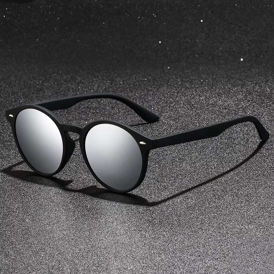 WSZ Sonnenbrille, Rund, Vollrand, Kunststoff, Schwarz, Unisex - Bild 2