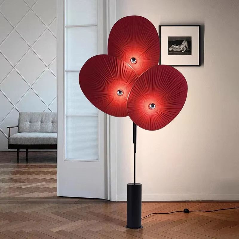 VIGOUS Stehlampe im nordischen Minimalismus mit fächerförmigem Design für Wohnzimmer und Schlafzimmer in Warmlicht - Bild 4