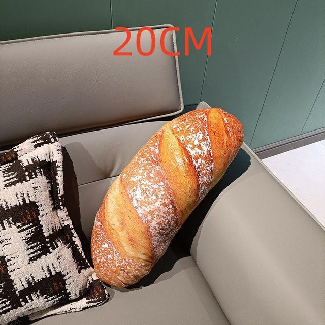 Yiran toy Brot Plüschkissen in Braun, weiches Lebensmittel-Kissen als niedliches Kuscheltier für Kinder - Bild 1