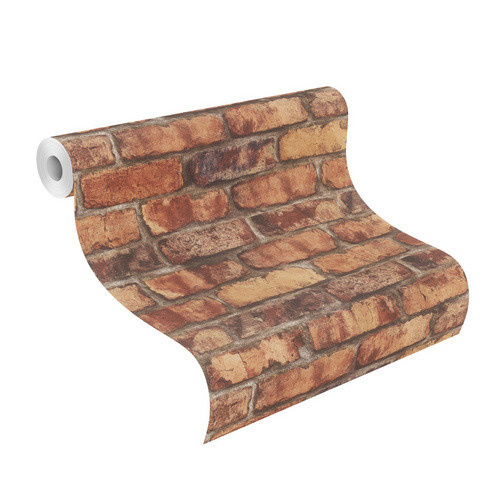Rasch Selbstklebende Vliestapete Clayton in Orange und Braun, abstraktes Design, B: 0,53 m x L: 6 m - Bild 2