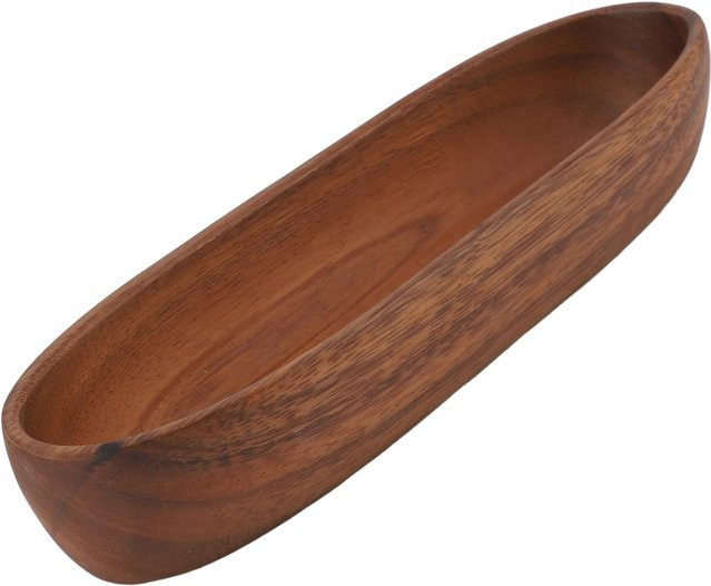 KaiSai Salatschüssel aus Holz in Bootform, braun, B: 120 cm, T: 60 cm, H: 0,3 cm - Bild 1