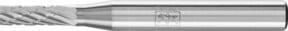 PFERD TOOLS Hartmetall Frässtift Zylinder ZYA universal mittel kreuzverzahnt, Durchmesser: 4 mm, Länge: 13 mm, Schaft-Durchmesser: 6 mm, Farbe: Silber - Bild 1