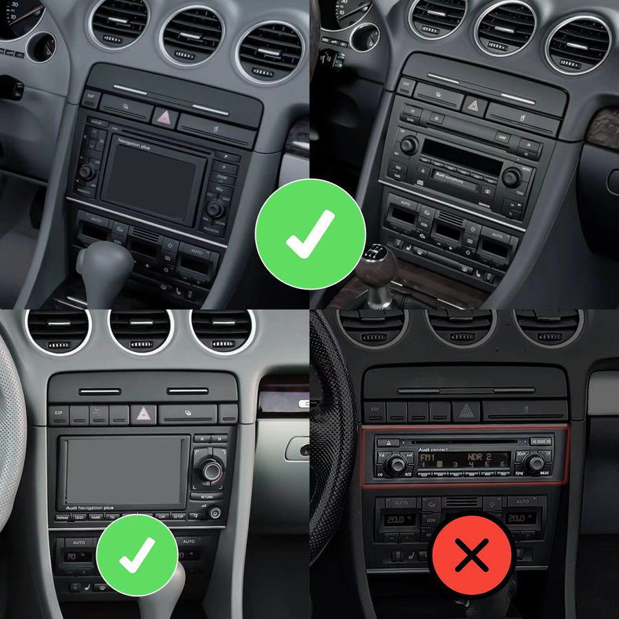 Junsun Android 15 Autoradio für Audi A4 B8 B7 B6 S4 RS4 2000-2009 mit kabellosem Apple CarPlay und IPS-Bildschirm, 2 Din Multimedia-System in Schwarz - Bild 2