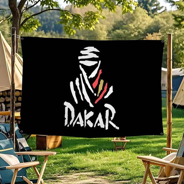 Potdemiel Werbeflagge als Hängebanner für Kunst-Promotion und Shop-Werbung mit Ösen - Bild 1