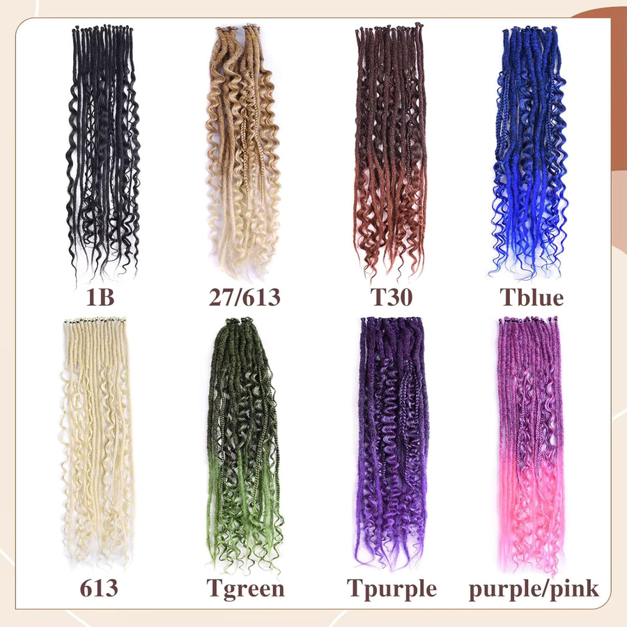 DinDong Dreadlocks Haarverlängerungen, 24 Zoll, synthetisch, Damen - Bild 3
