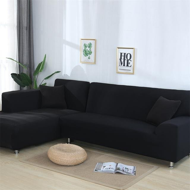 Housmife Ecksofa-Bezug aus elastischem Material für L-förmige Sofas, Breite: 90-140 cm - Bild 1