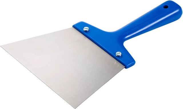 LUX-TOOLS Gipsfugen Spachtel aus Stahl in Weiß-Blau, Breite: 14 cm - Bild 1