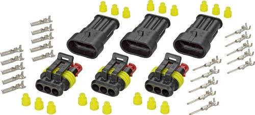 TE Connectivity AMP-Superseal 1.5mm Serie Steckverbinder-Set, Schwarz, Rastermaß: 6mm, 30S004 - Bild 1