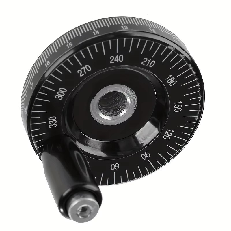 Präzisions-Handrad aus Metall in Schwarz mit 8/10mm Gewinde als manuelles Steuerwerkzeug für Schiebetische - Bild 3