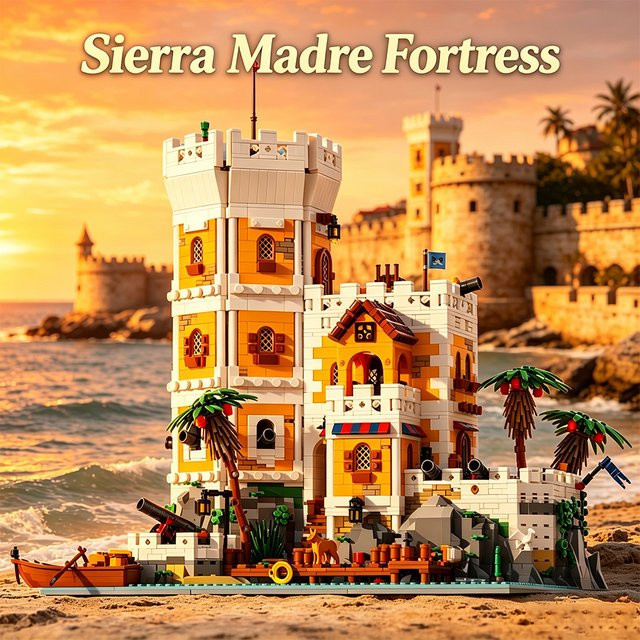 BALODY Sierra Madre Festung, Bausteine, Piraten-Thema, Leuchtende Burg - Bild 1