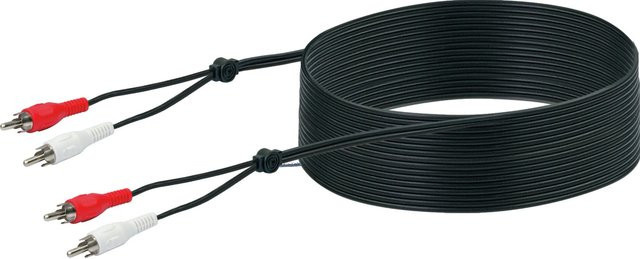 Schwaiger Cinch-Audio-Anschlusskabel RCA in Schwarz, Länge: 10 m - Bild 1