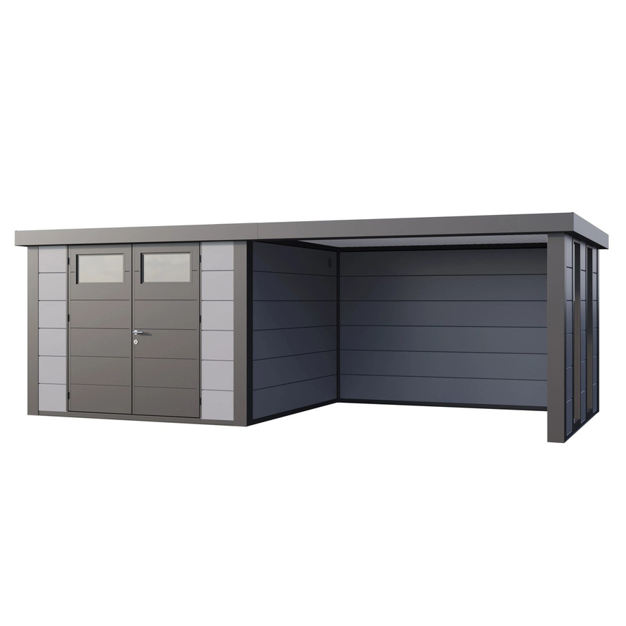 Telluria Gerätehaus Classico in Grau mit Außenmaß B: 662 cm, H: 219 cm, T: 318 cm - Bild 2