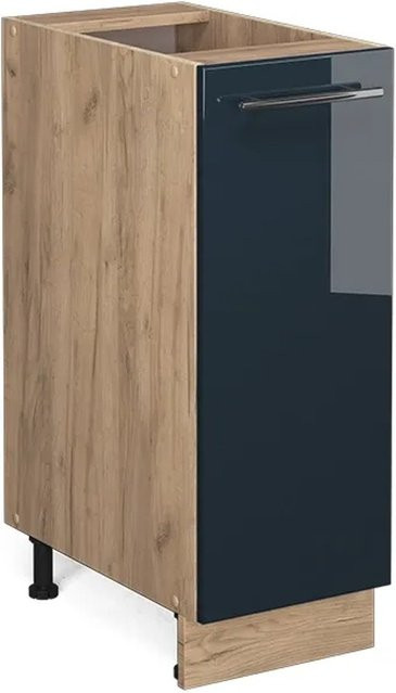 Vicco Apothekerunterschrank Fame-Line Eiche Dunkelblau Hochglanz Breite: 30 cm ohne Arbeitsplatte - Bild 2