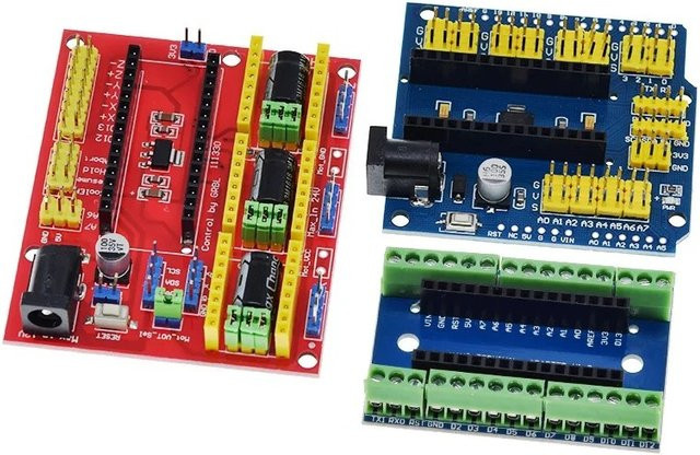 NANO V3.0 Controller Terminal Adapter Erweiterungsplatine Prototyp Shield und UNO Mehrzweck-Erweiterungsplatine für Arduino, Multicolor - Bild 1