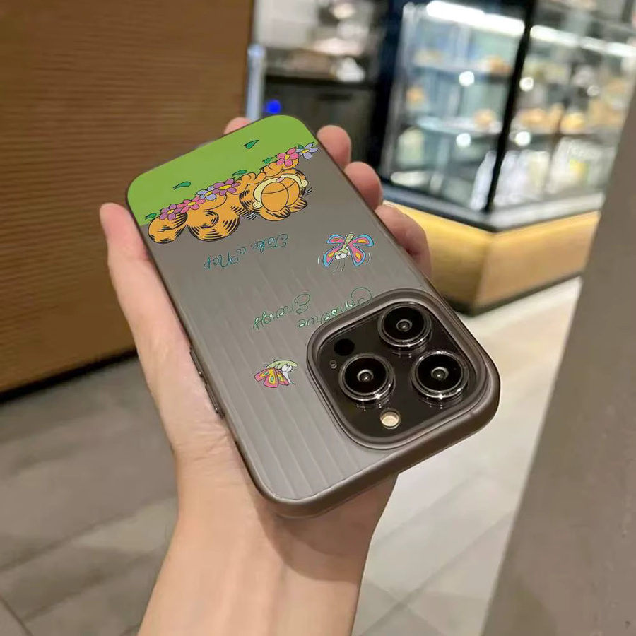 Potdemiel G-Garfield weiche gewellte Handyhülle für iPhone 11 bis 17 Pro Max Plus Pro, stoßfeste Abdeckung, multicolour - Bild 1