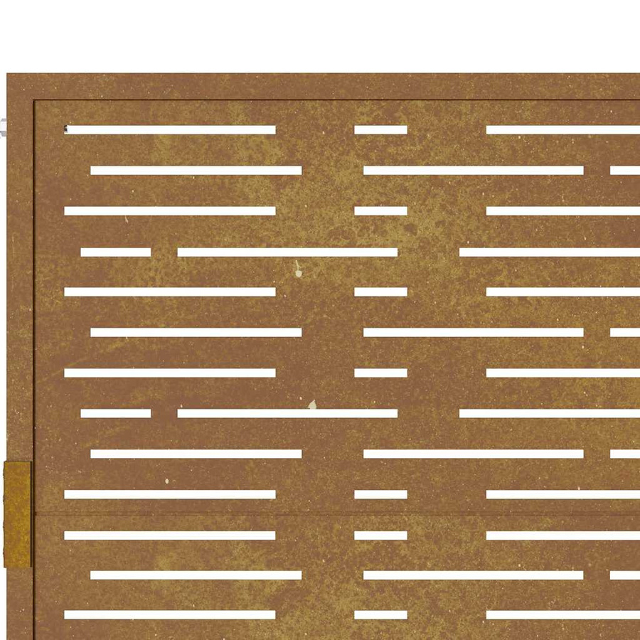 Vidaxl Gartentor aus Cortenstahl in Braun mit Rechteck-Motiv, B: 105 cm, H: 130 cm - Bild 3