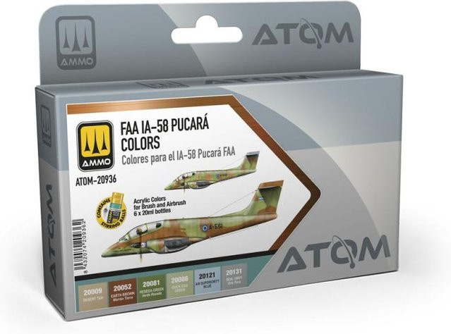 AMMO by MIG Jimenez ATOM FAA IA-58 Pucará Colors Set, Fahrzeuge, Bunt / Mehrfarbig - Bild 1