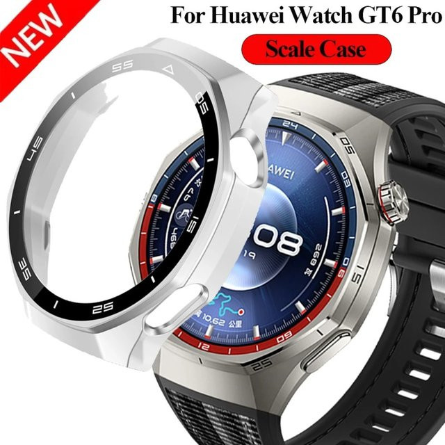 Correa Displayschutzfolie aus gehärtetem Glas und Hartplastik, Huawei Watch GT6 Pro 46mm, Schwarz - Bild 1