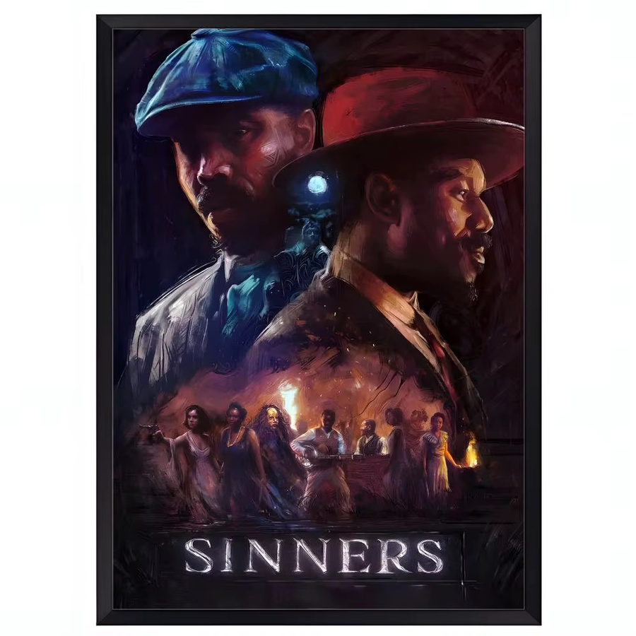 S-Sinners Klassisches Filmplakat als wasserfeste HD-Wandkunst in Schwarz und Mehrfarbig - Bild 4