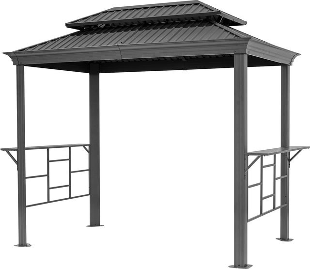 TOOLPORT Grillpavillon mit Stahldach in Anthrazit, B: 280 cm, T: 180 cm - Bild 1