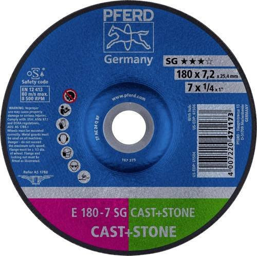 PFERD Schruppscheibe SG CAST+STONE für Guss und Stein, Durchmesser: 180 mm, Bohrungs-Ø: 22,23 mm - Bild 1