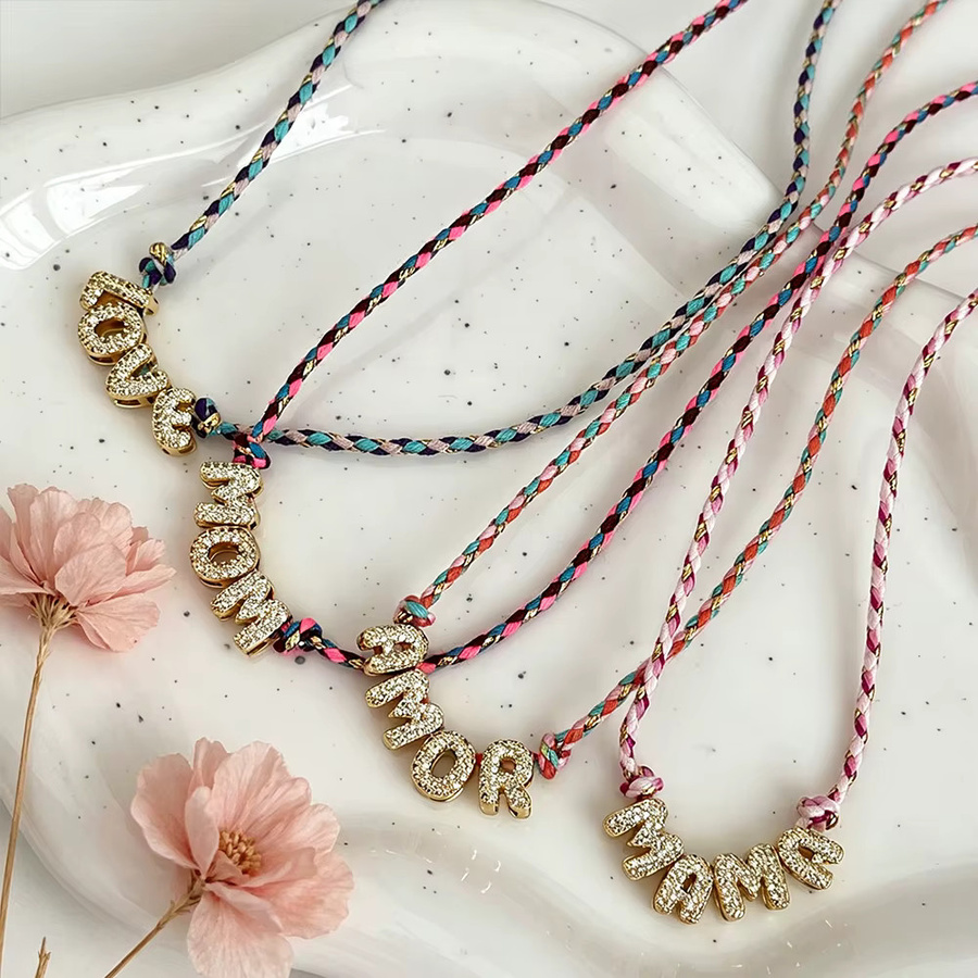 Erpels Halskette, Initialen-Buchstaben-Anhänger, Zirkonia, Damen, Bunt - Bild 2