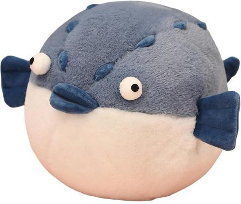 Blackhors Kugelfisch Krokodil Plüschtier, Blau - Bild 1