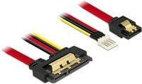 Delock Adapterkabel SATA 7Pin und Floppy 4Pin auf SATA 22Pin in Schwarz - Bild 1