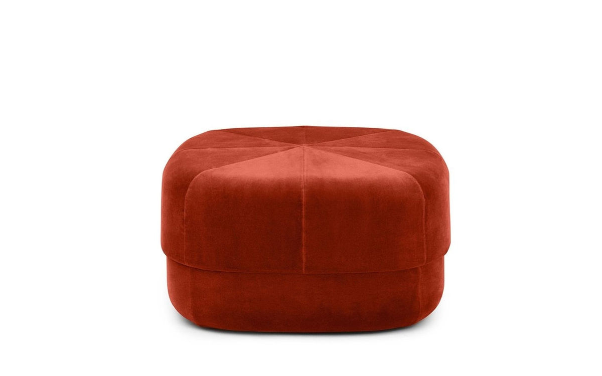 Normann Copenhagen Circus Hocker in Rot mit Veloursstoff - Bild 3