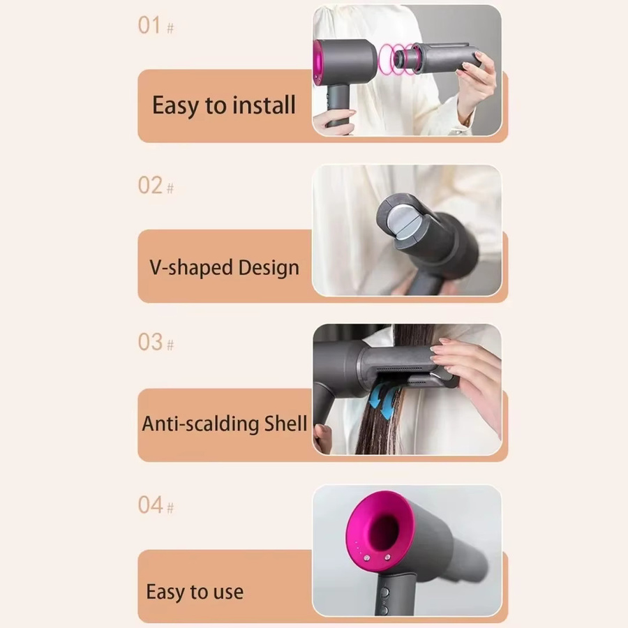 Dyson Airwrap Zubehör Gerade Düse Befestigung in Grau für Haar Styling Werkzeuge - Bild 5