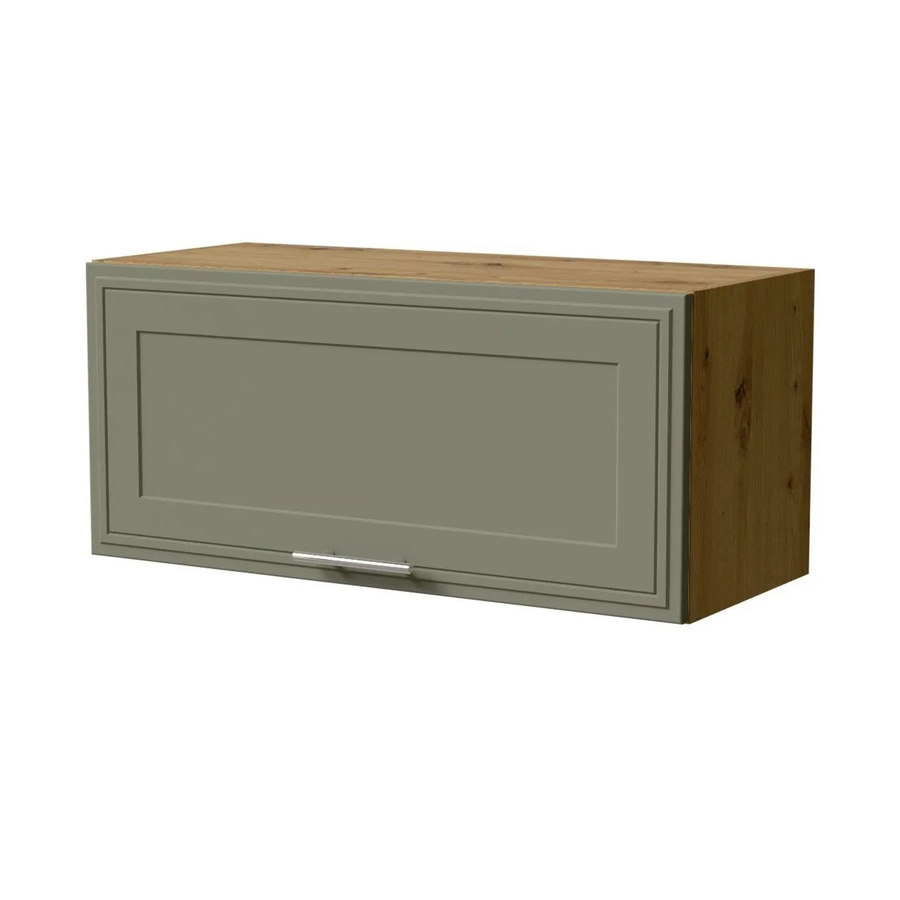 Feldmann-Wohnen Klapphängeschrank Salo W4B/80 in Eiche Artisan und Reed Green Matt mit Gasdruckdämpfer, B/T/H: 80 x 36 x 25 cm - Bild 2