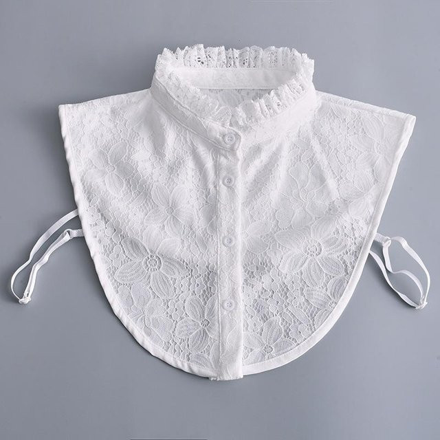 Fake-Kragen mit Fake-Ärmelmanschette, Vintage, Damen, grau - Bild 1