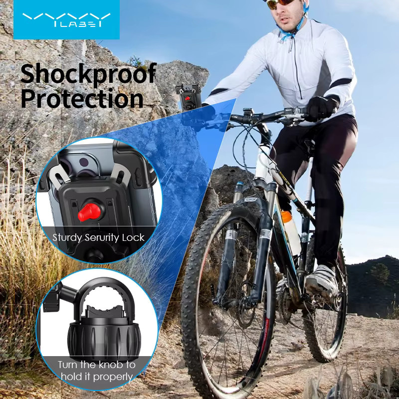 Vyvylabs Fahrrad-Handyhalterung 360 Grad Universalhalter für Mobiltelefone von 4,7 bis 6,7 Zoll in Schwarz - Bild 4