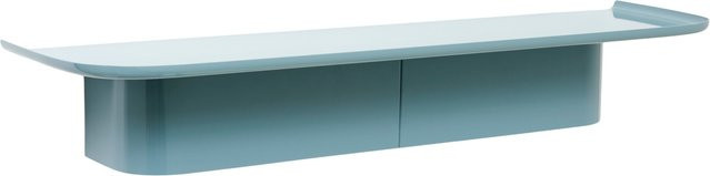 HAY Korpus Regal Garderobe L in Blau mit Rückwand und Haken aus Metall - Bild 1