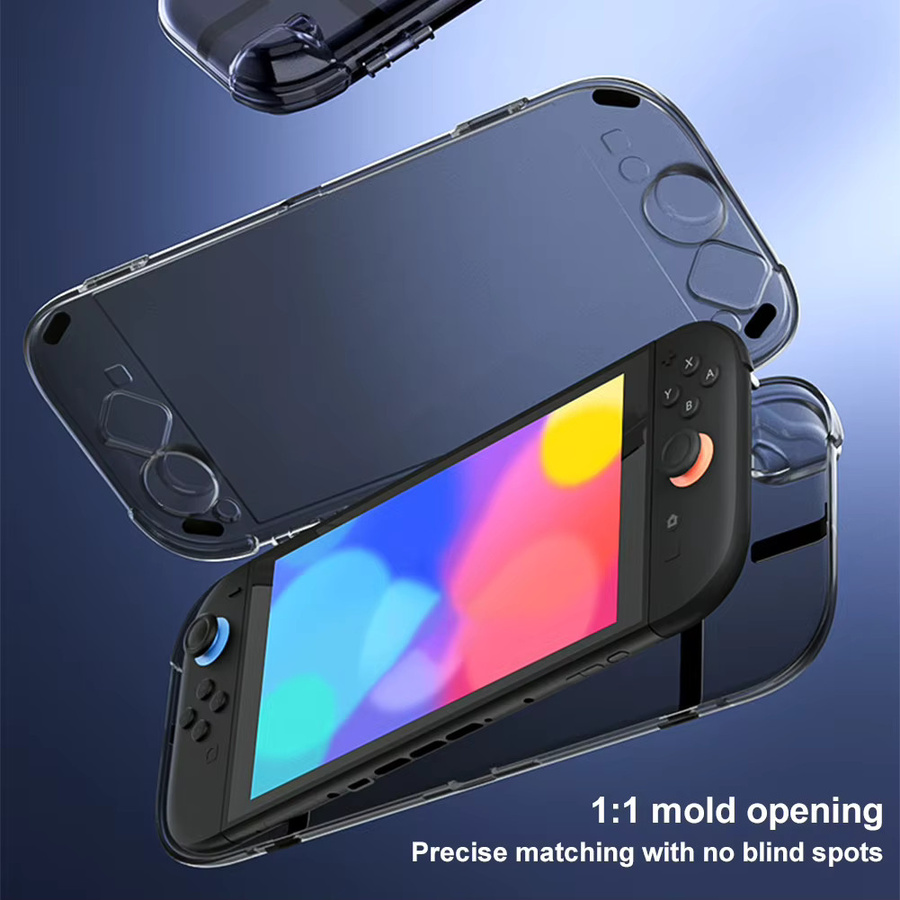 APWIKOGER Stoßfeste Schutzhülle für Nintendo Switch 2 aus transparentem PC-Gehäuse, Reise-Aufbewahrungsbox in Transparent und Weiß - Bild 2