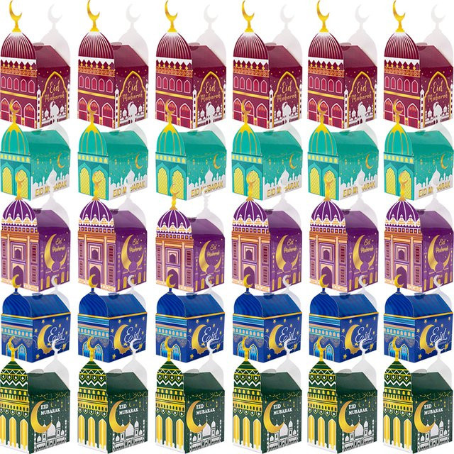 30 Stück Joy-enlife Ramadan Countdown Adventskalender aus Papier, Eid Mubarak Geschenkboxen in Multicolour für islamische Feierlichkeiten und Partyzubehör - Bild 1