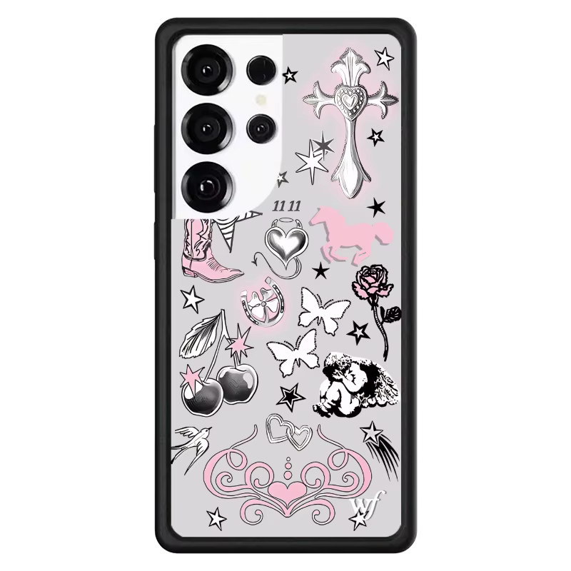 Wildflower Cute Star Dove Diaries Handyhülle für Samsung Galaxy S26 S25 S24 S23 Ultra in Lila Moss Love Heart stoßfest - Bild 2