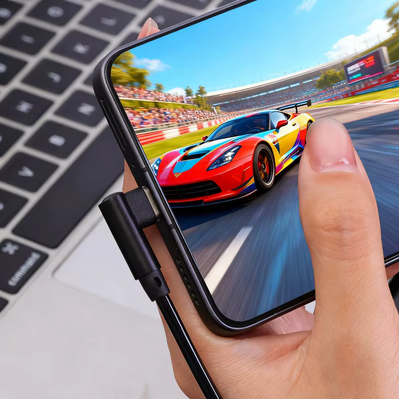Einziehbares USB-C auf USB-C Schnellladekabel mit 120 W in Schwarz für iPhone, Samsung und andere Geräte - Bild 6