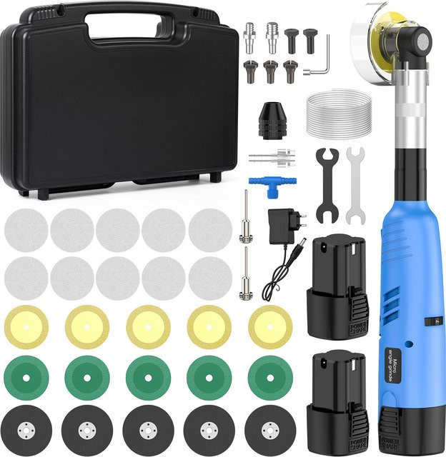 Elektrischer Fliesen-Geradenschleifer 16,8V Multifunktions-Elektro-Fliesenfugenwerkzeug-Set mit Akku in Blau - Bild 1