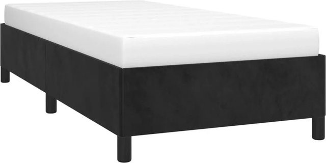 vidaXL Bettgestell aus Samt in Schwarz, B/T/H: 100 x 200 x 103 cm - Bild 1