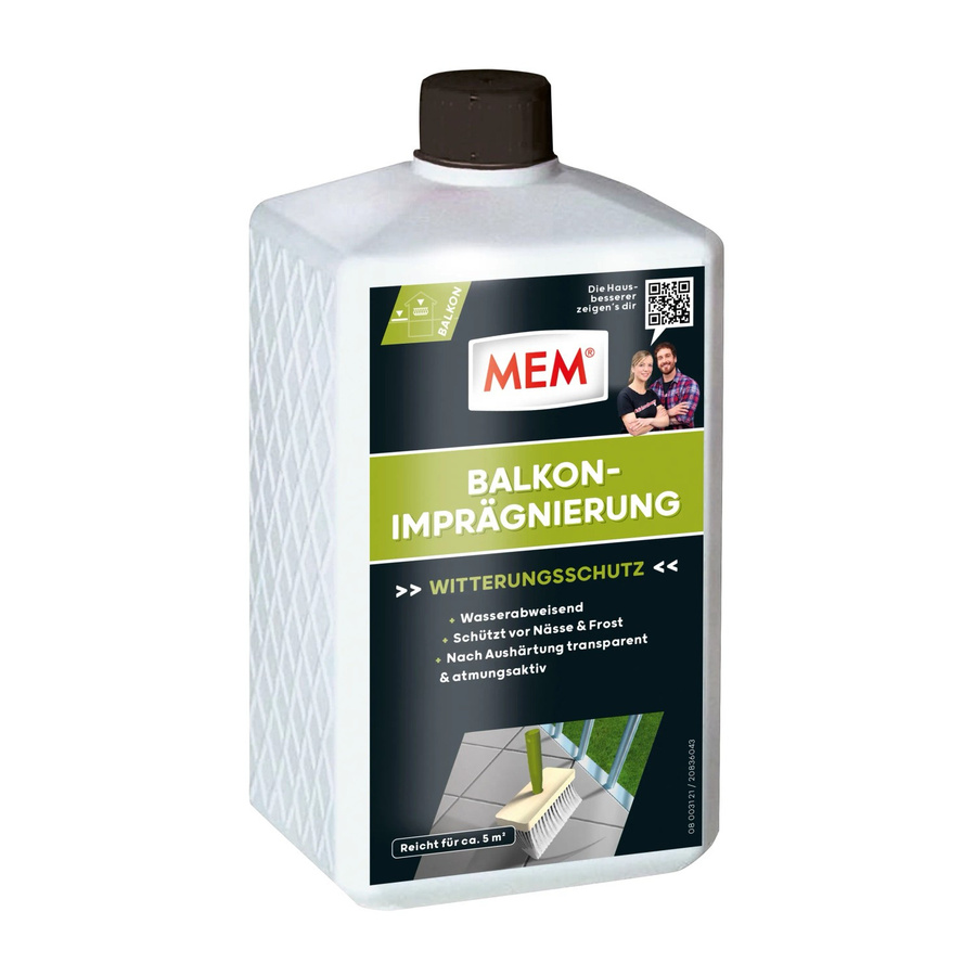MEM Balkon-Imprägnierung wasserdicht transparent 1,0 l - Bild 2