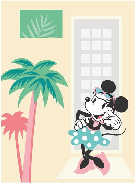 Komar Wandbild Minnie Mouse Palms Paper Poster, Multicolor, Breite: 30 cm, Höhe: 40 cm - Bild 1