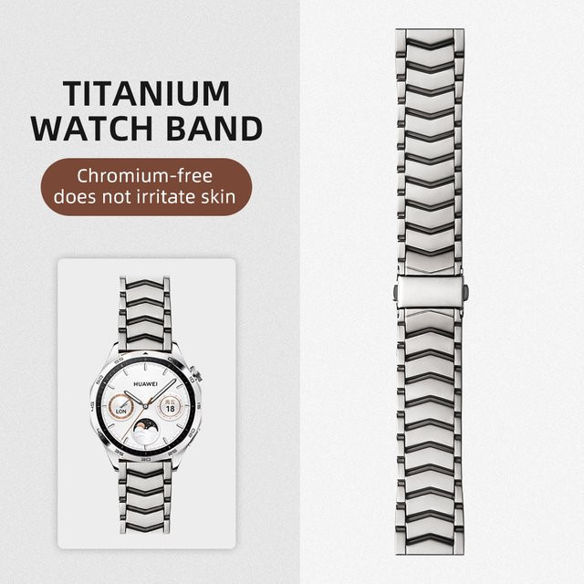Raystray Uhrenarmband Titan, Silber Schwarz, Herren, 20 mm 22 mm - Bild 1
