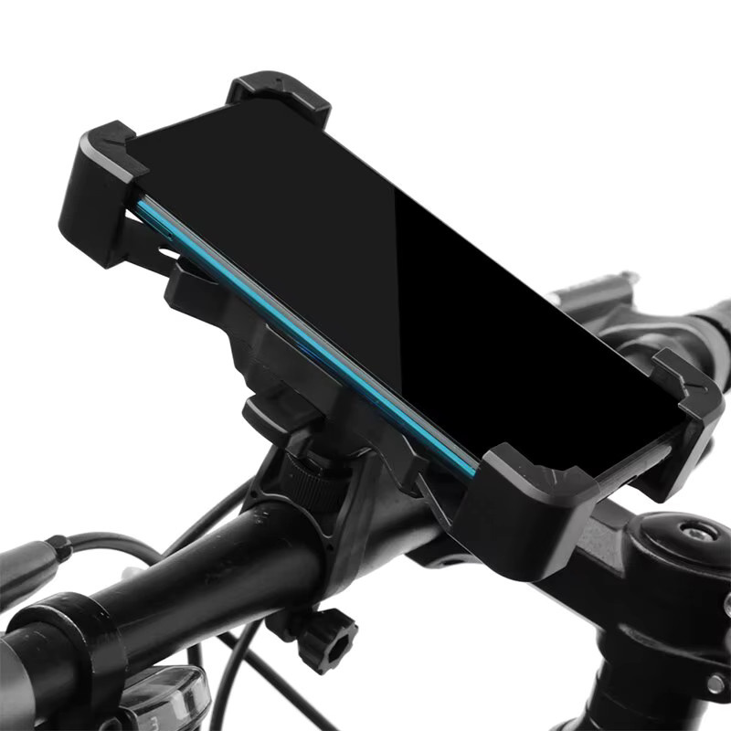 BRYNTHORX 360 Grad drehbarer Fahrrad-Handyhalter und Motorrad-Smartphone-Ständer in Schwarz mit GPS-Halterung - Bild 2